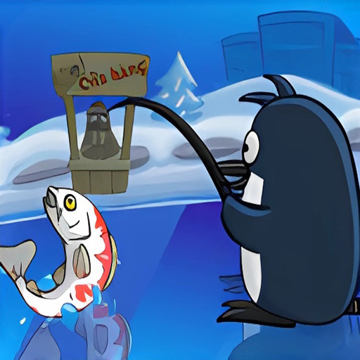 Game Cánh cụt đi câu