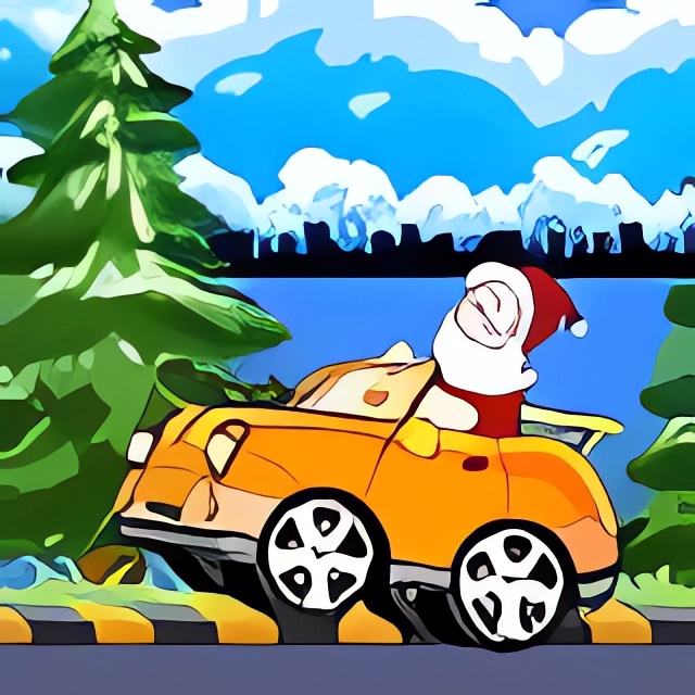Game Santa đua xe